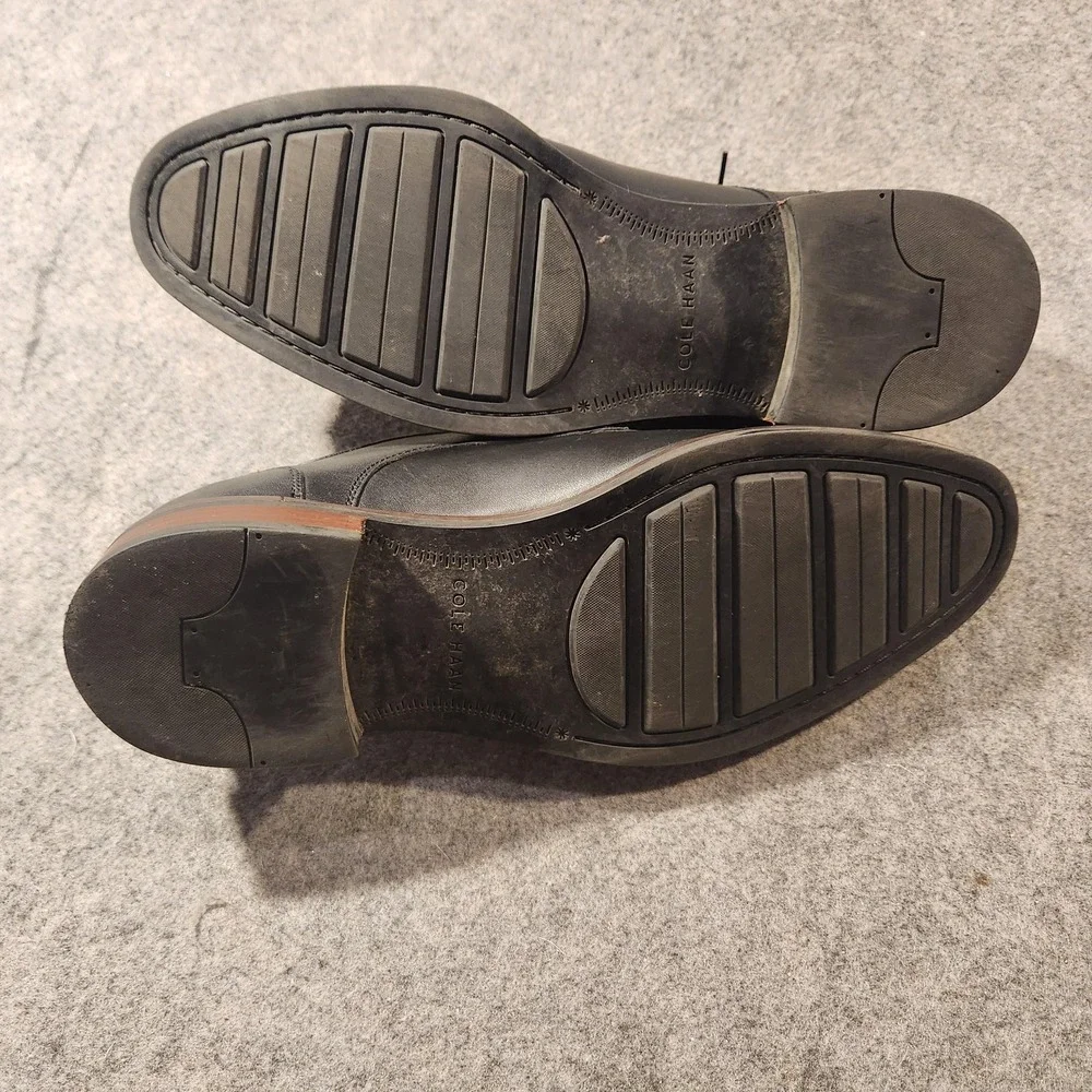 Cole Haan Dress Shoes Mens Size 9.5 Black Leather Oxford Derby‎ C13078